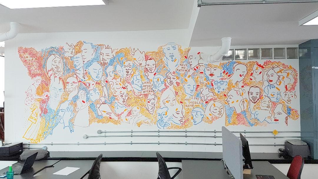 Mary Cinque's new mural at The Studio