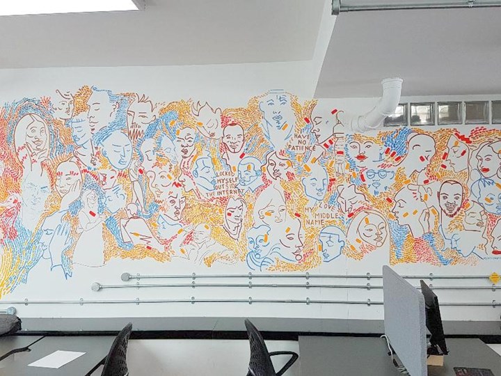 Mary Cinque's new mural at The Studio